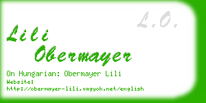 lili obermayer business card